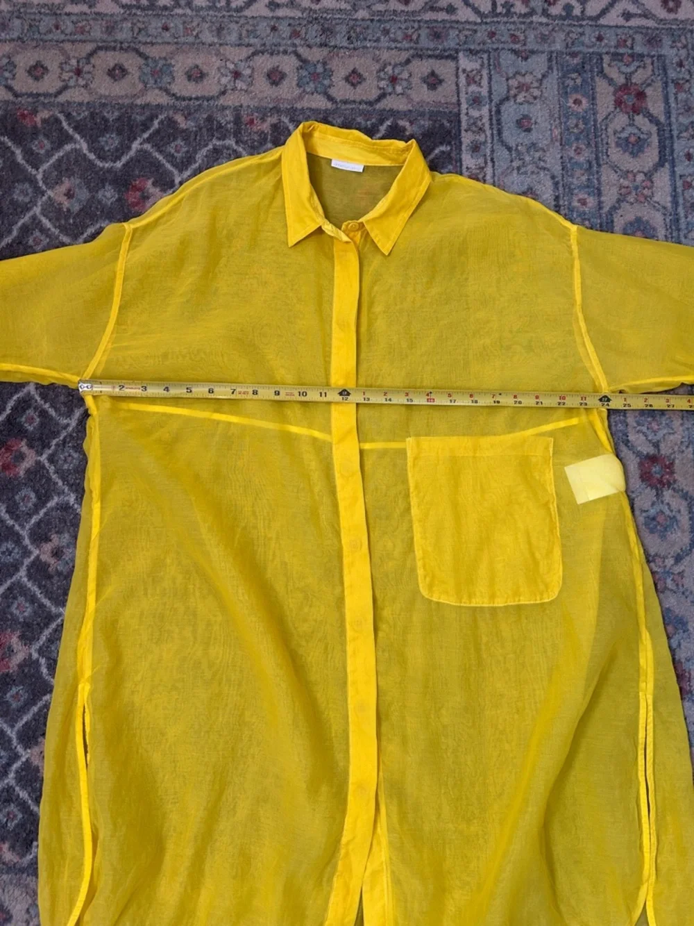 Annette Goertz Oversized Sheer Button-Up Shirt - Picture 10 of 11